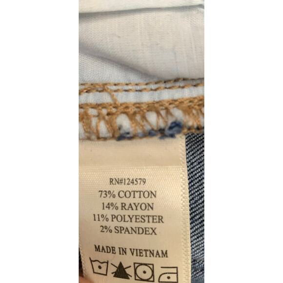 Sneak Peek Mid Rise Skinny Jeans Junior's‎ Size 1 Distressed Dark Denim - Picture 6 of 6